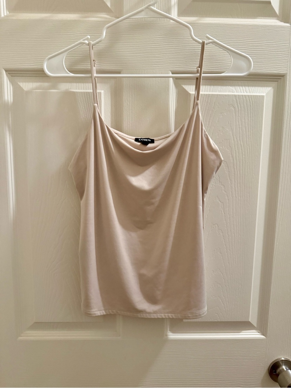Express Nude Cowl Neck Spaghetti Strap Camisole
